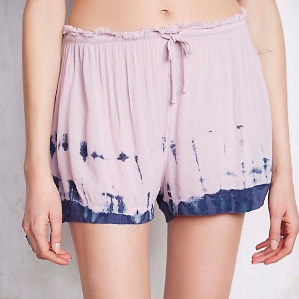 Free People Intimately Tie Dye Wash Pajama Drawstring Guaze Lounge Shorts